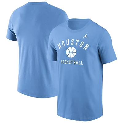 T-shirt Jordan Brand Valor Blue Houston Cougars Basketball Dri-FIT pour homme