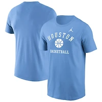T-shirt Jordan Brand Valor Blue Houston Cougars Basketball Dri-FIT pour homme