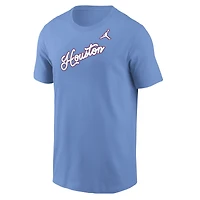 T-shirt Jordan Brand Valor Blue pour homme, motif Houston Cougars, avec inscription Out