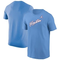 T-shirt Jordan Brand Valor Blue pour homme, motif Houston Cougars, avec inscription Out