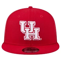 Men's New Era Red Houston Cougars 9FIFTY Trucker Snapback Hat