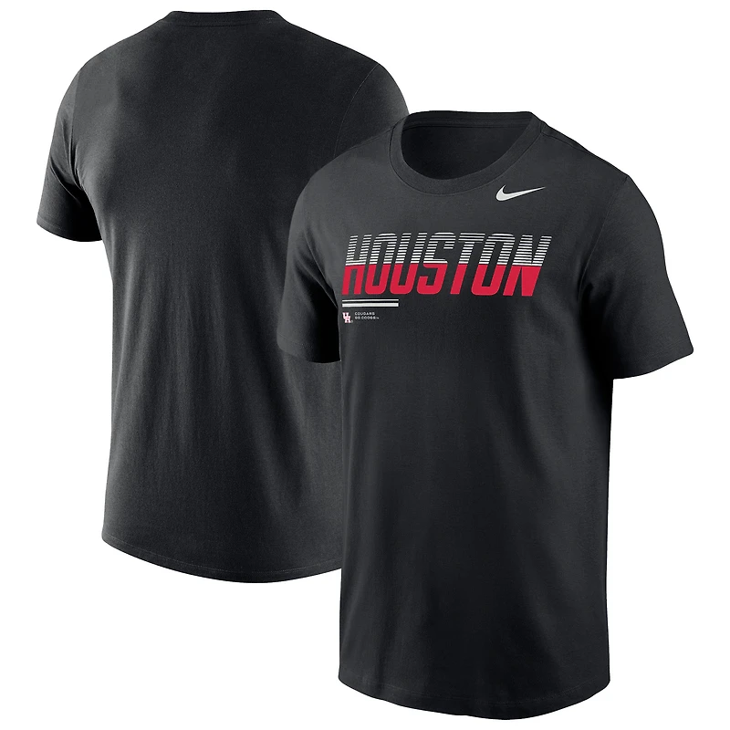 Men's Nike  Black Houston Cougars Wordmark Logo Legend T-Shirt