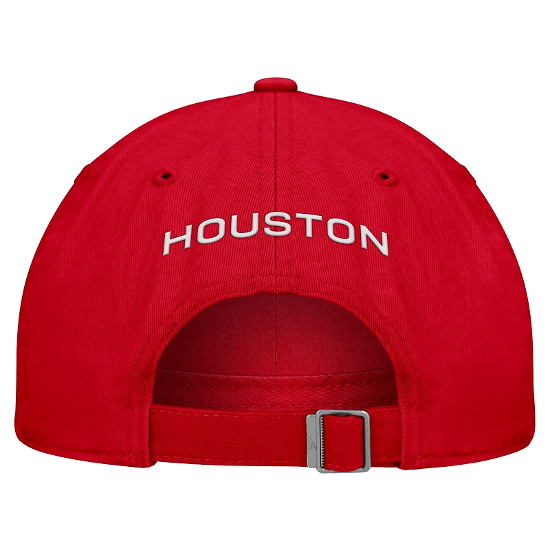 Men's Nike Red Houston Cougars 2026 Sideline Club Adjustable Hat