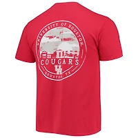 Men's Red Houston Cougars Circle Campus Scene T-Shirt