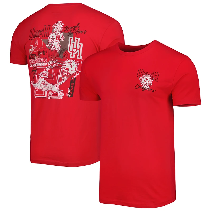Men's Red Houston Cougars Through the Years T-Shirt