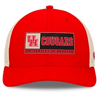 Men's Top of the World Red/Natural Houston Cougars Bennett Trucker Adjustable Hat