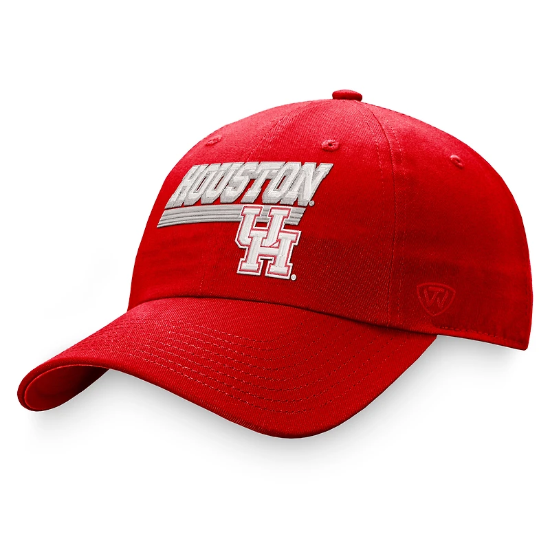 Casquette ajustable Top of the World Houston Cougars Slice rouge pour homme