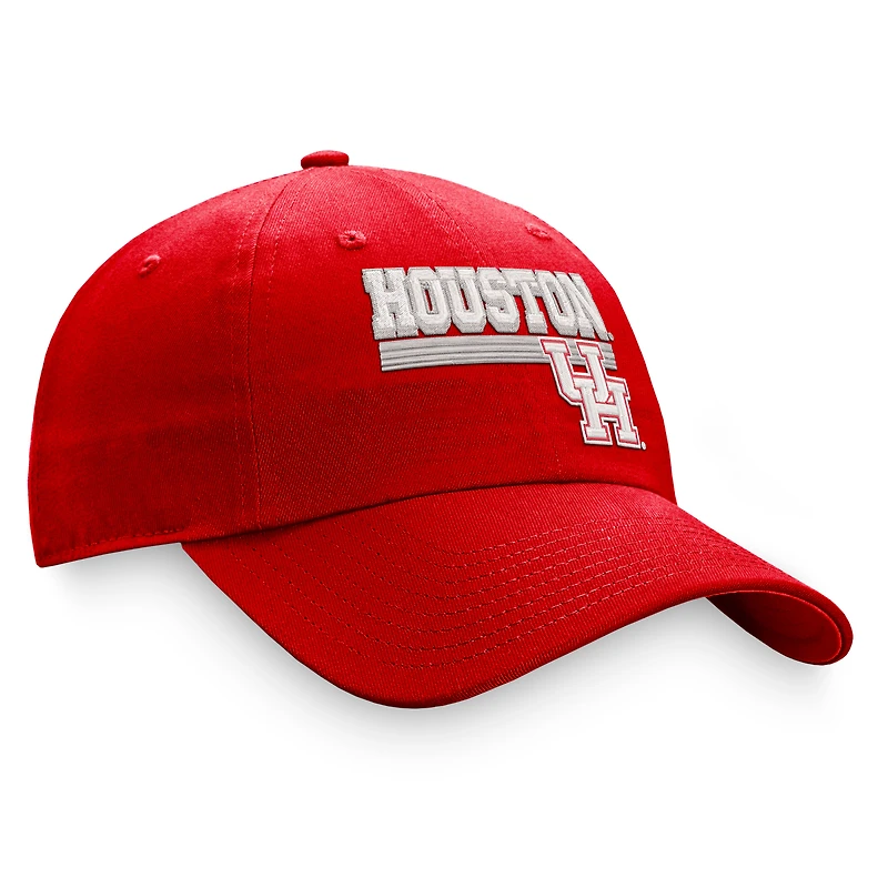 Casquette ajustable Top of the World Houston Cougars Slice rouge pour homme