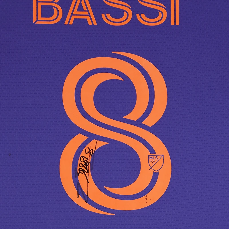 Amine Bassi Houston Dynamo FC Autographed Match-Used #8 Purple adidas Jersey from the 2024 MLS Season - Size S