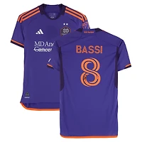 Amine Bassi Houston Dynamo FC Autographed Match-Used #8 Purple adidas Jersey from the 2024 MLS Season - Size S