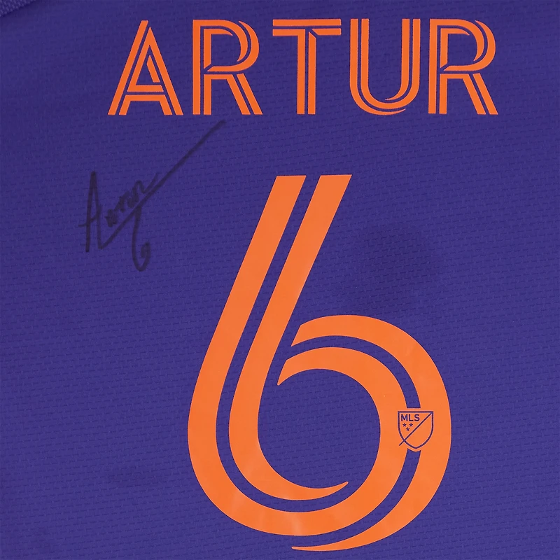 Artur Houston Dynamo FC Autographed Match-Used #6 Purple adidas Jersey from the 2024 MLS Season - Size M