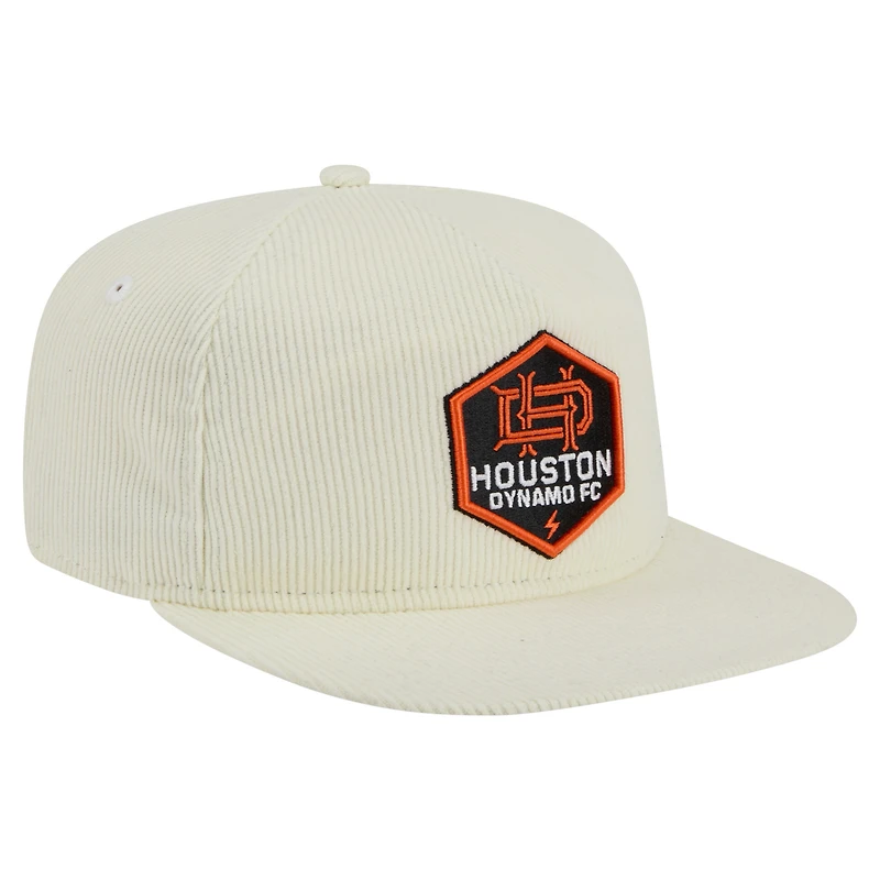 Casquette de golf snapback Houston Dynamo FC 2025 Kickoff de New Era pour homme, couleur crème