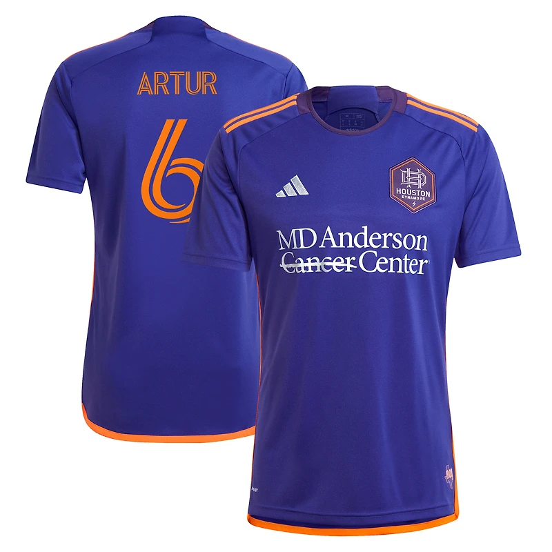 Maillot réplique du joueur adidas Artur Purple Houston Dynamo FC 2024 Still Holdin' pour homme