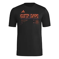 T-shirt d'avant-match adidas noir pour homme, Houston Dynamo FC 2026 Anthem AEROREADY