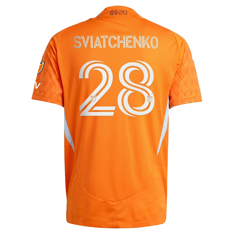 Men's adidas Erik Sviatchenko Orange Houston Dynamo FC 2025 Season 20 Authentic Player Jersey