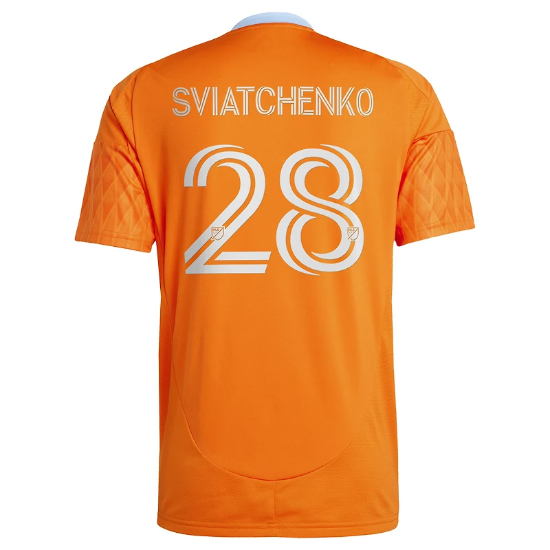 Maillot de joueur réplique adidas Erik Sviatchenko orange Houston Dynamo FC 2025 saison 20 pour hommes