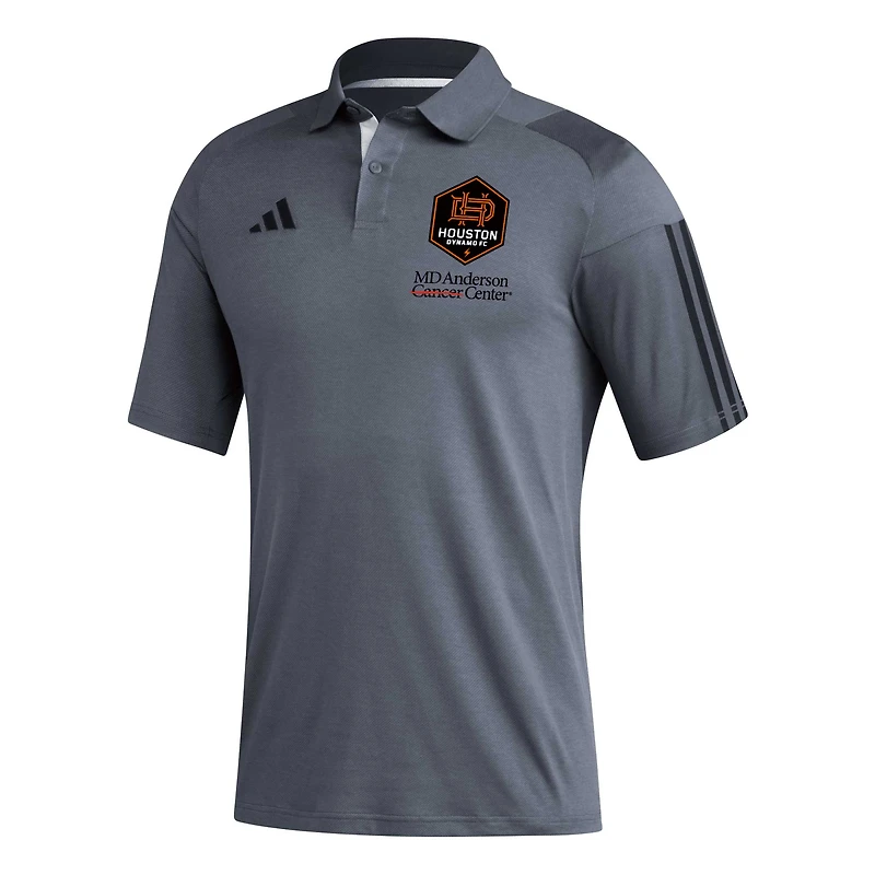 Polo d'entraînement sur le terrain adidas Houston Dynamo FC 2023 gris pour homme