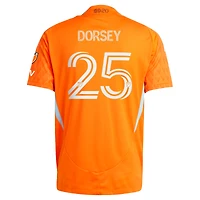 Maillot de joueur authentique adidas Griffin Dorsey Orange Houston Dynamo FC 2025 Saison 20 pour homme