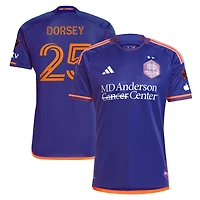 Maillot de joueur authentique adidas Griffin Dorsey violet Houston Dynamo FC 2024 Still Holdin' pour homme