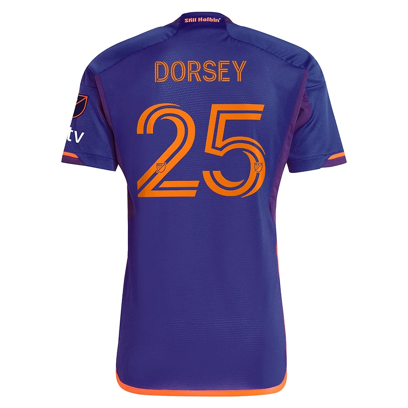Maillot de joueur authentique adidas Griffin Dorsey violet Houston Dynamo FC 2024 Still Holdin' pour homme