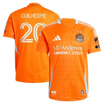 Men's adidas Guilherme Augusto Vieira dos Santos Orange Houston Dynamo FC 2025 Season 20 On-Field Authentic Jersey