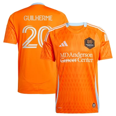 Men's adidas Guilherme Augusto Vieira dos Santos Orange Houston Dynamo FC 2025 Season 20 Replica Jersey