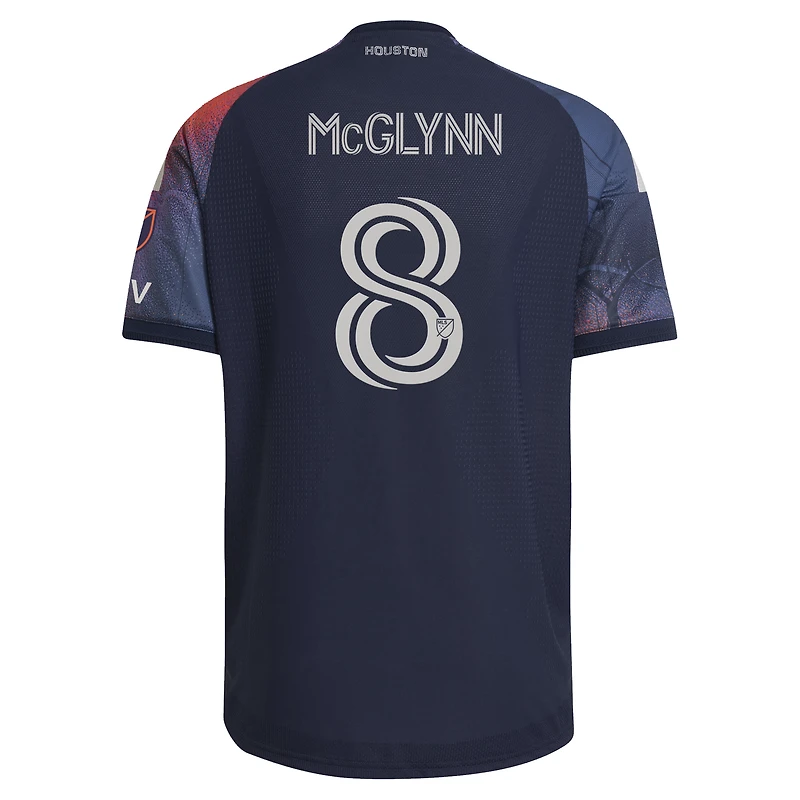 Men's adidas Jack McGlynn Blue Houston Dynamo FC 2026 Mission Control On-Field Authentic Patch Jersey