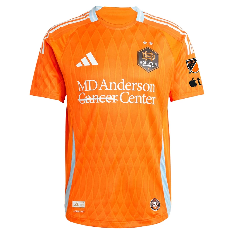 Maillot authentique de terrain adidas Mateusz Bogusz orange Houston Dynamo FC saison 2025 pour homme
