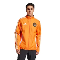 Men's adidas Orange/Purple Houston Dynamo FC 2025 Anthem Reversible Full-Zip Jacket