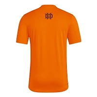 T-shirt adidas orange Houston Dynamo FC 2025 pour homme avec maillot Hook AEROREADY