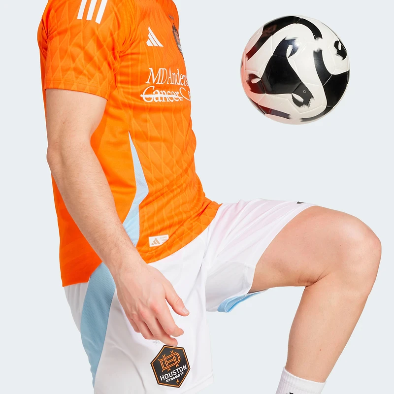 Maillot authentique de terrain adidas orange Houston Dynamo FC pour homme, saison 2025.