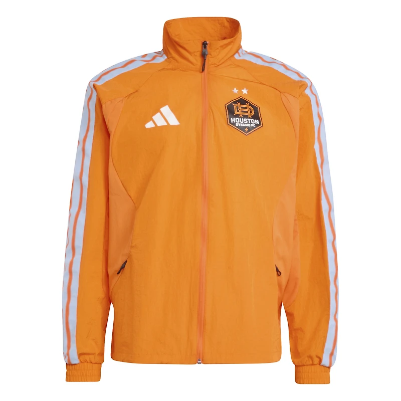 Men's adidas  Orange Houston Dynamo FC 2026 Anthem Raglan Full-Zip Jacket