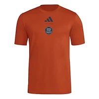 T-shirt d'avant-match adidas orange Houston Dynamo FC 2026 pour homme