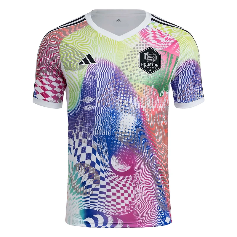Men's adidas White Houston Dynamo FC 2025 Pride Pre-Match Top
