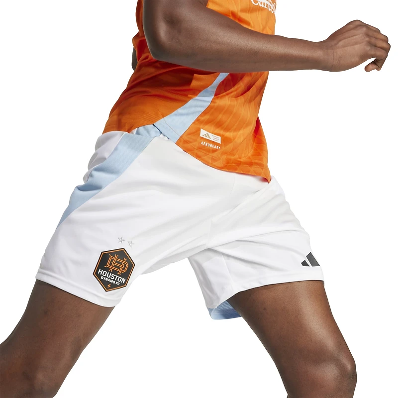 Short adidas blanc authentique Houston Dynamo FC Domicile Saison 2025 pour homme