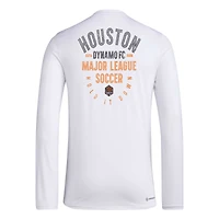 Men's adidas White Houston Dynamo FC Local Stoic Long Sleeve T-Shirt
