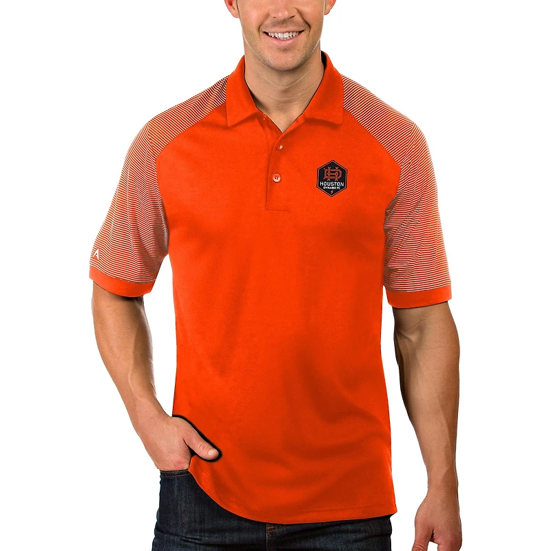 Polo Engage Houston Dynamo Orange/Blanc Antigua pour homme