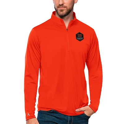 Pull-over zippé quart de tour Antigua Orange Houston Dynamo FC Tribute pour homme