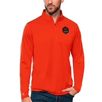 Pull-over zippé quart de tour Antigua Orange Houston Dynamo FC Tribute pour homme