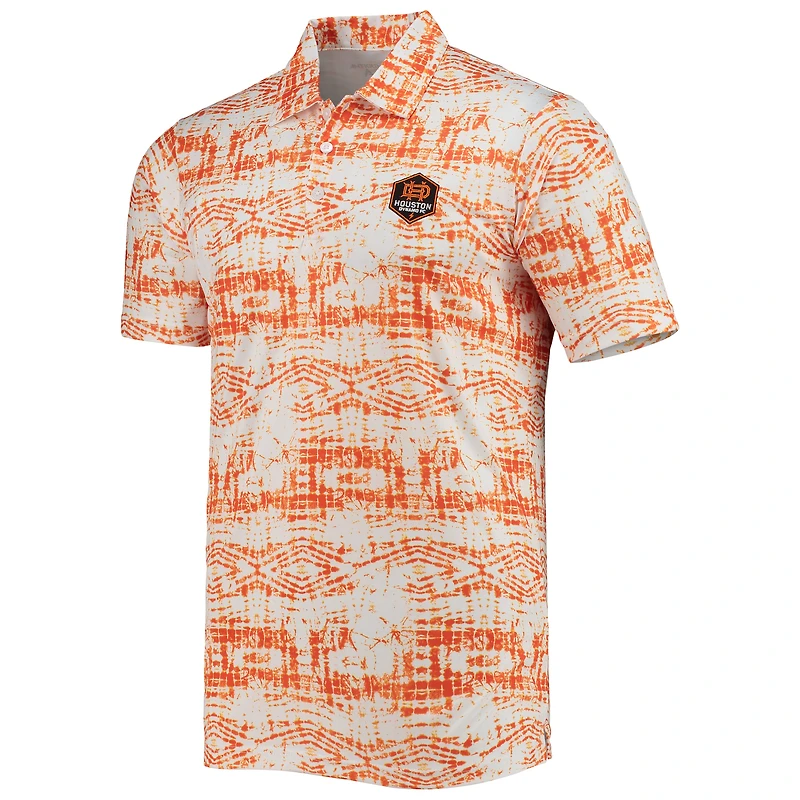 Men's Antigua Orange Houston Dynamo FC Vivid Polo