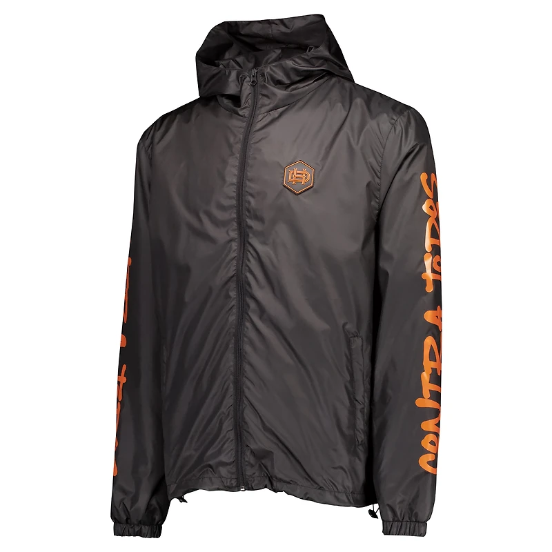 Men's Black Houston Dynamo FC Graffiti Hoodie Full-Zip Windbreaker