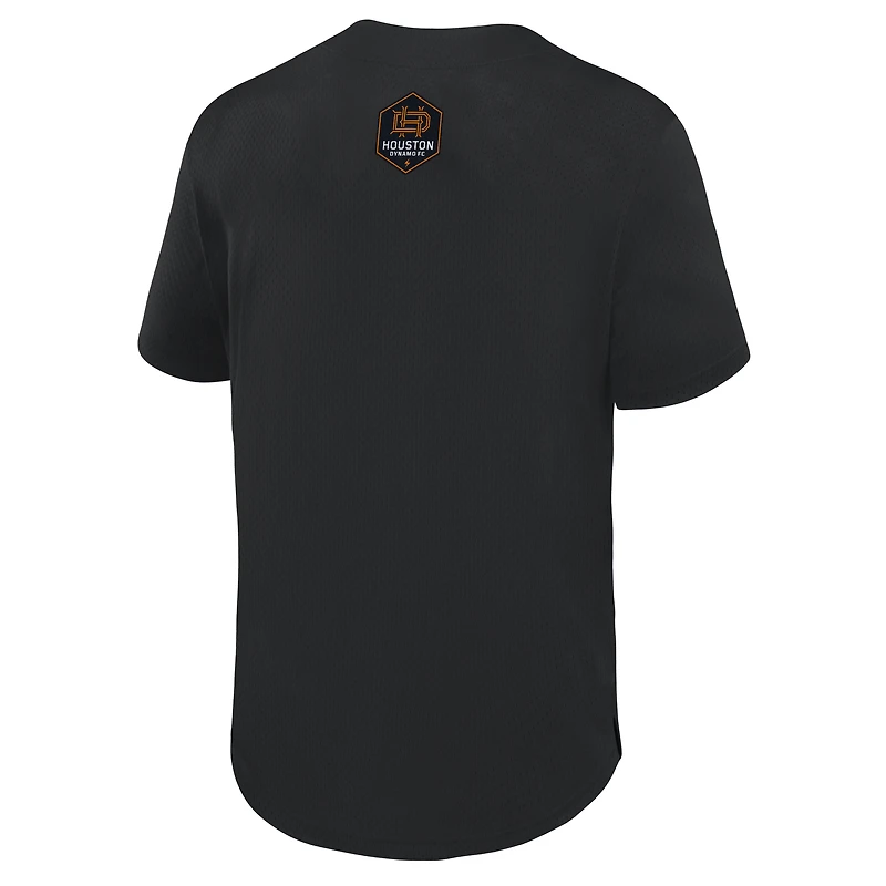 Men's Fanatics Black Houston Dynamo FC Maximum Intensity Button-Up Jersey
