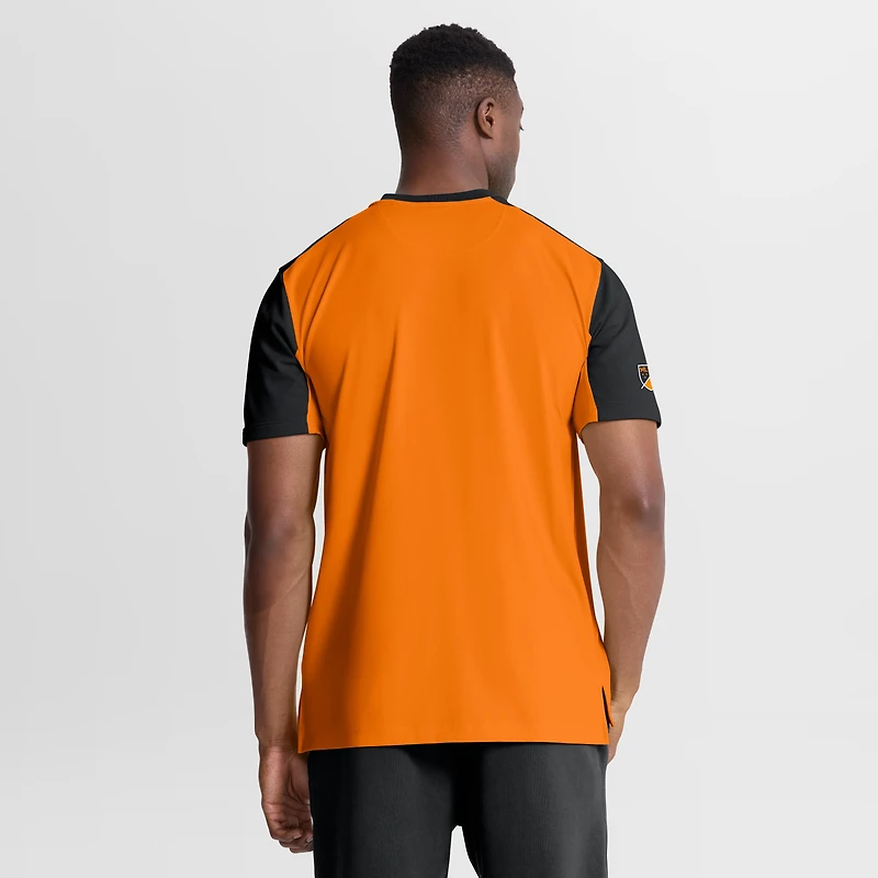 Men's Fanatics Orange Houston Dynamo FC Striker Henley Shirt