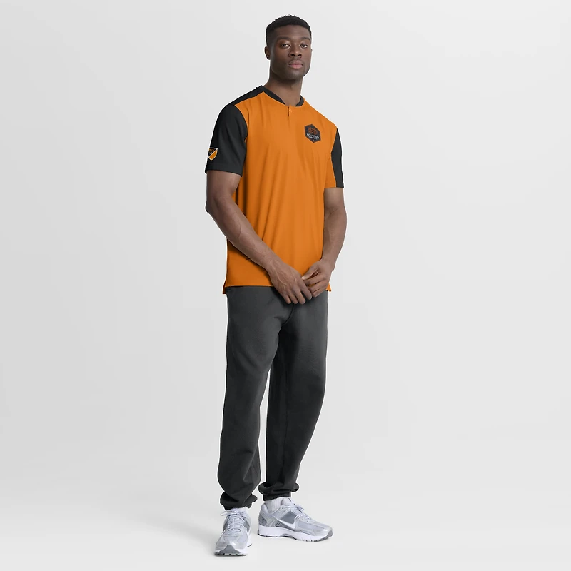 Men's Fanatics Orange Houston Dynamo FC Striker Henley Shirt