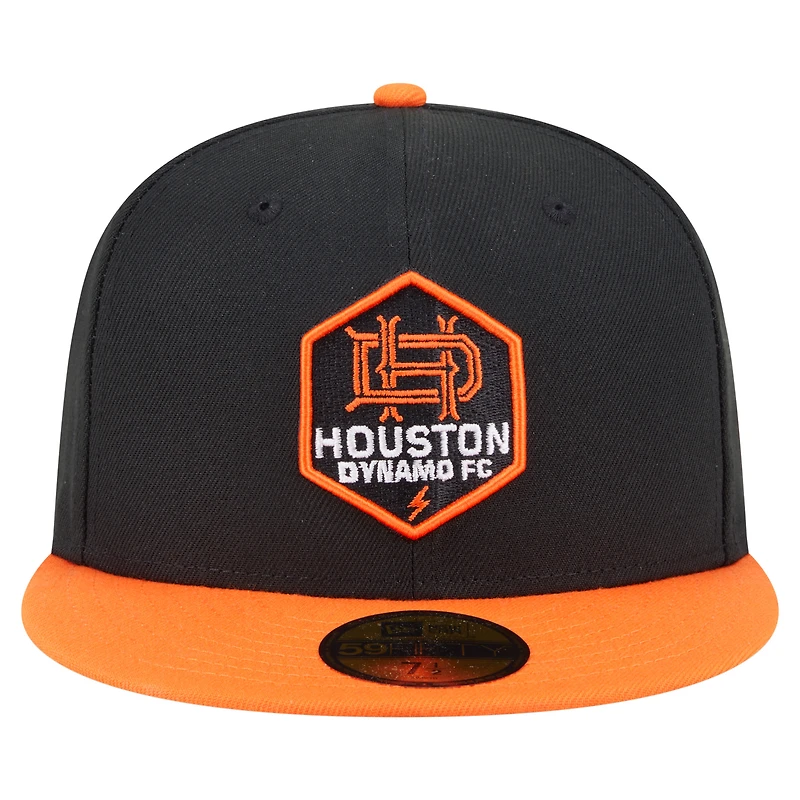 Casquette ajustée Houston Dynamo FC 2025 Kickoff 59FIFTY noire New Era pour homme