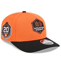 Casquette extensible à boutons-pression Houston Dynamo FC 2025 orange/noir New Era pour homme
