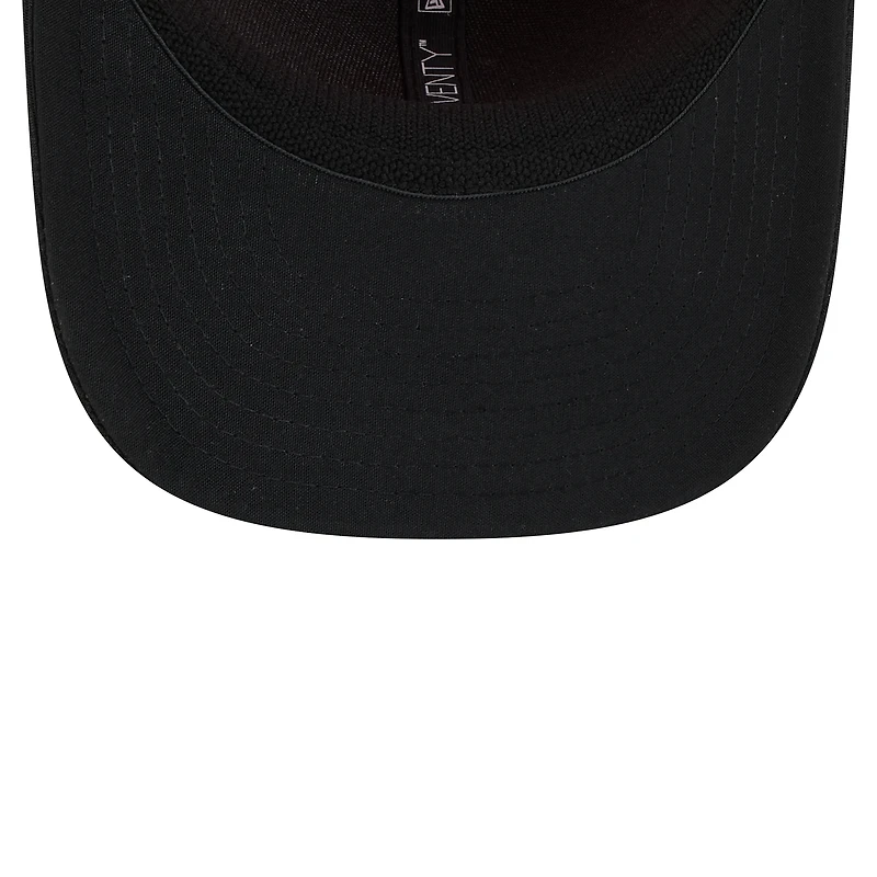 Casquette extensible à boutons-pression Houston Dynamo FC 2025 orange/noir New Era pour homme