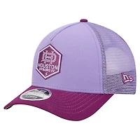 Casquette de camionneur ajustable Houston Dynamo FC 9FORTY A-Frame violette New Era pour homme