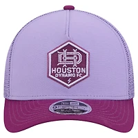 Casquette de camionneur ajustable Houston Dynamo FC 9FORTY A-Frame violette New Era pour homme