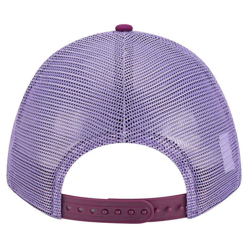 Casquette de camionneur ajustable Houston Dynamo FC 9FORTY A-Frame violette New Era pour homme